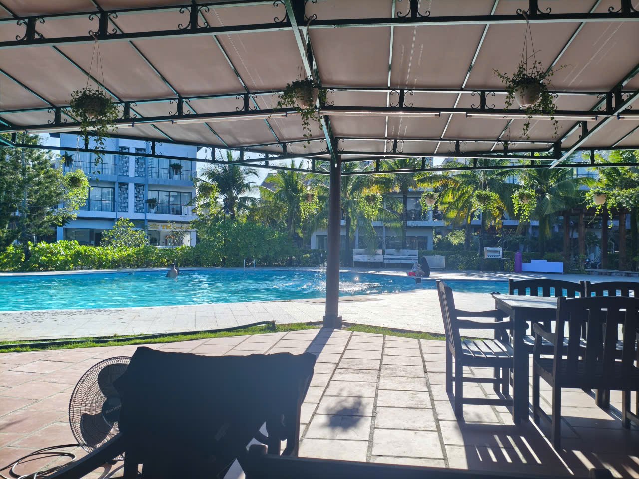 Hồ bơi sau trận đấu